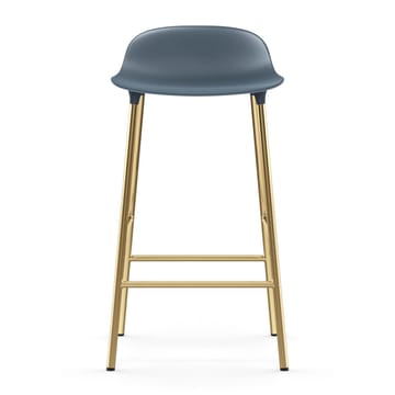 Form barstool bronze legs 65 cm - Blue - Normann Copenhagen