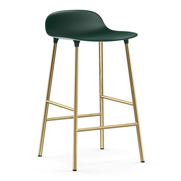 Form barstool bronze legs 65 cm - Green - Normann Copenhagen