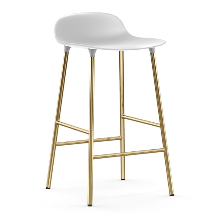 Form barstool bronze legs 65 cm - White - Normann Copenhagen