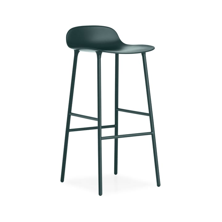 Form Barstool high, Green, green-lacquered steel legs Normann Copenhagen