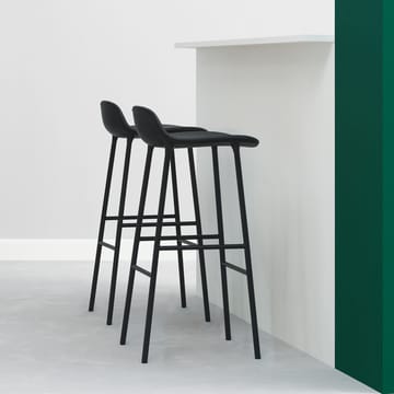 Form barstool low - Green, green-coated steel legs - Normann Copenhagen