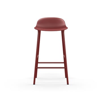 Form barstool low - Red, red-coated steel legs - Normann Copenhagen