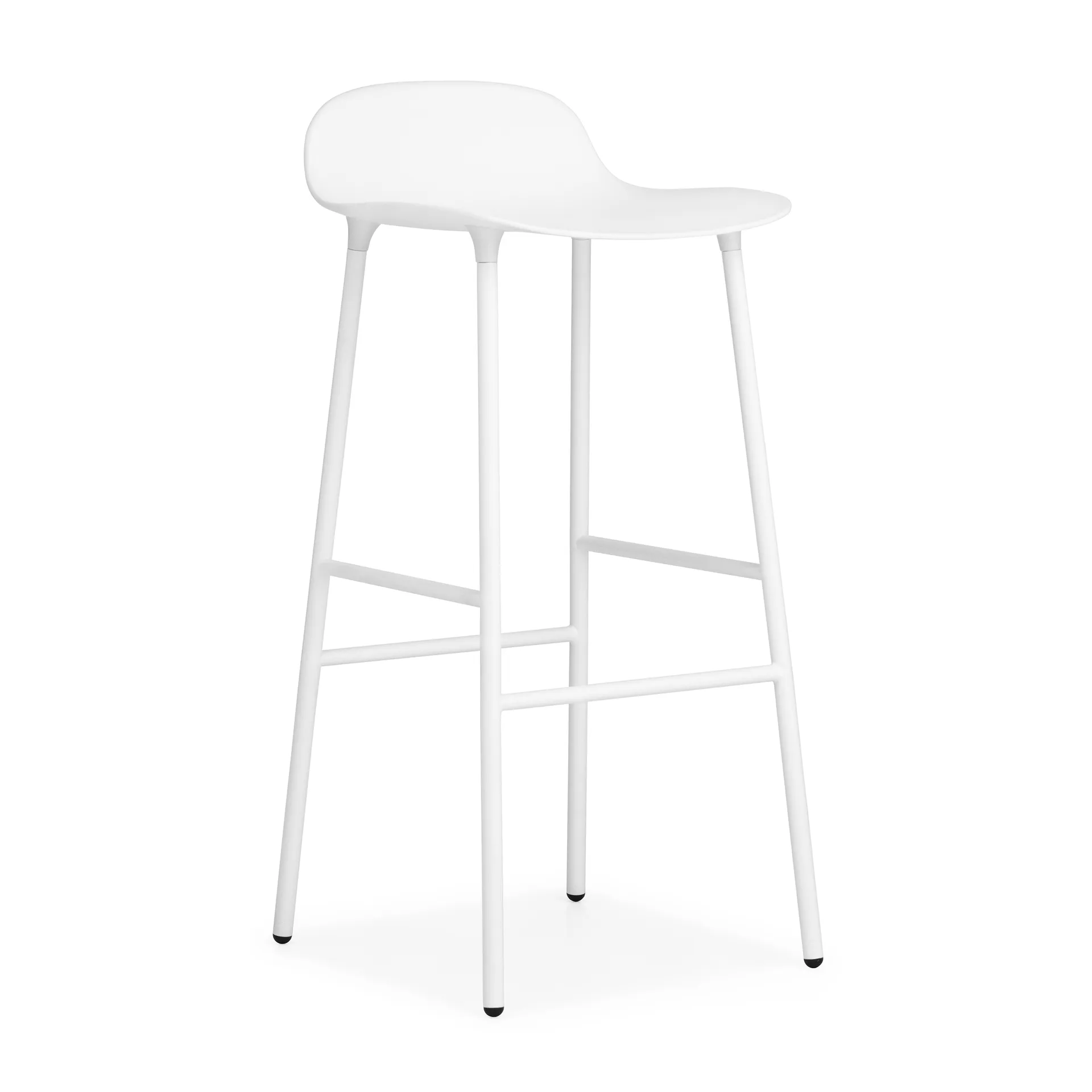 Form barstool metal legs 75 cm, White Normann Copenhagen