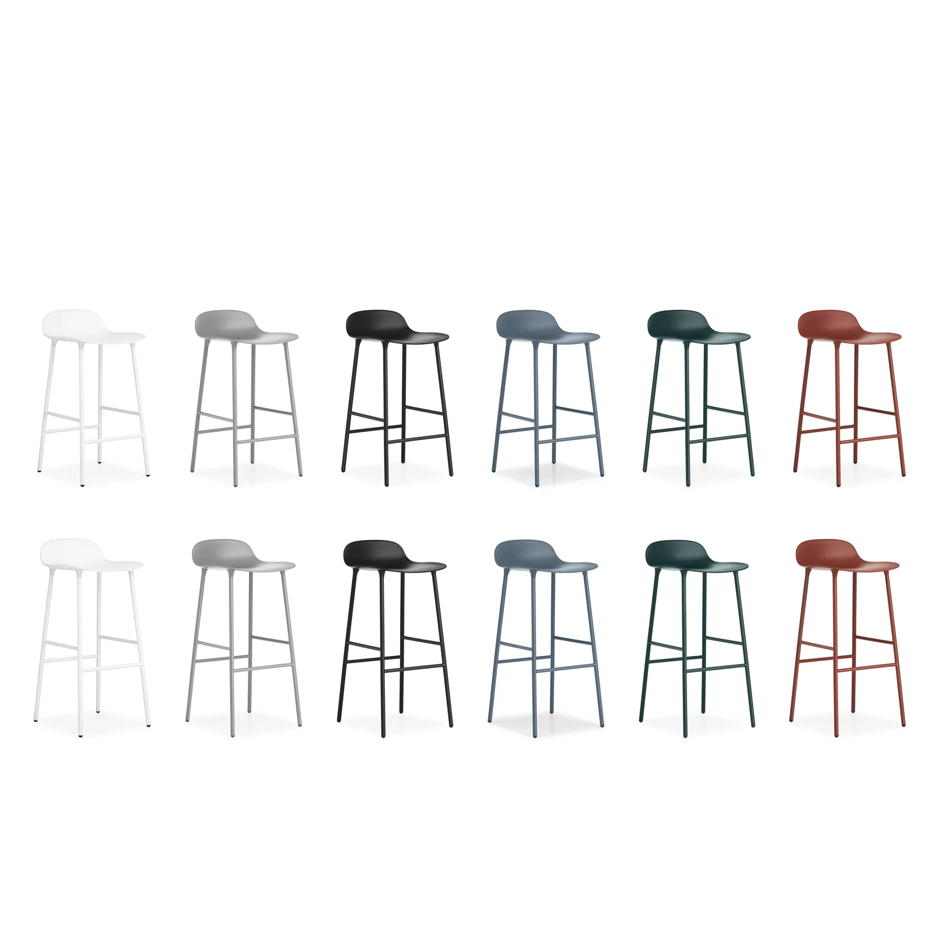 Form barstool metal legs, Black Normann Copenhagen
