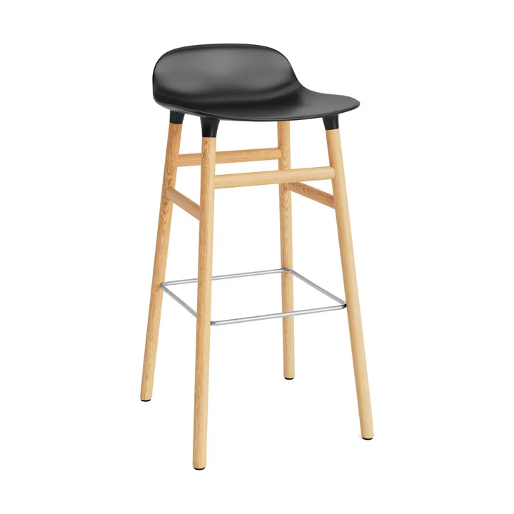 Form barstool oak legs 75 cm - Black - Normann Copenhagen