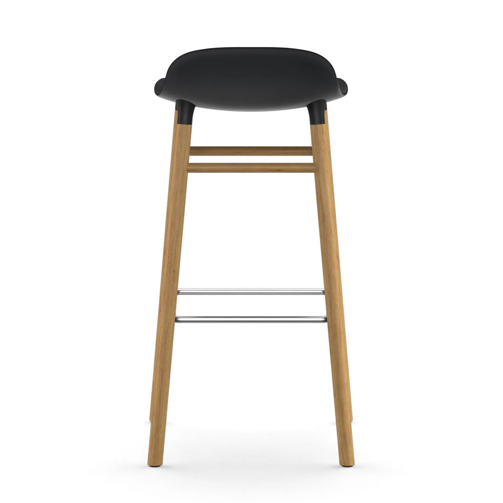 Form barstool oak legs 75 cm, Black Normann Copenhagen