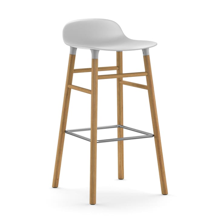 Form barstool oak legs 75 cm, White Normann Copenhagen