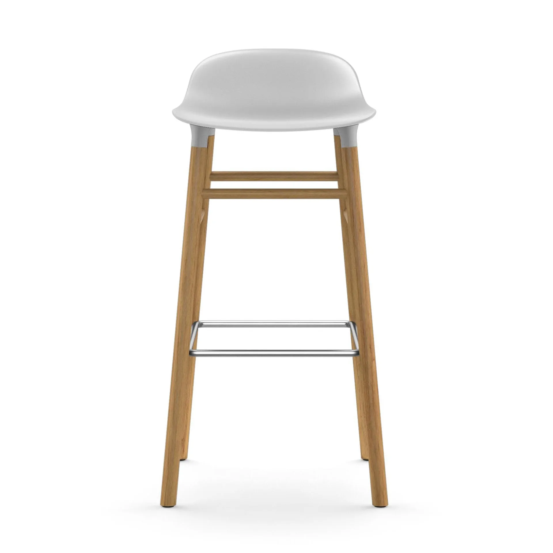 Form barstool oak legs 75 cm, White Normann Copenhagen