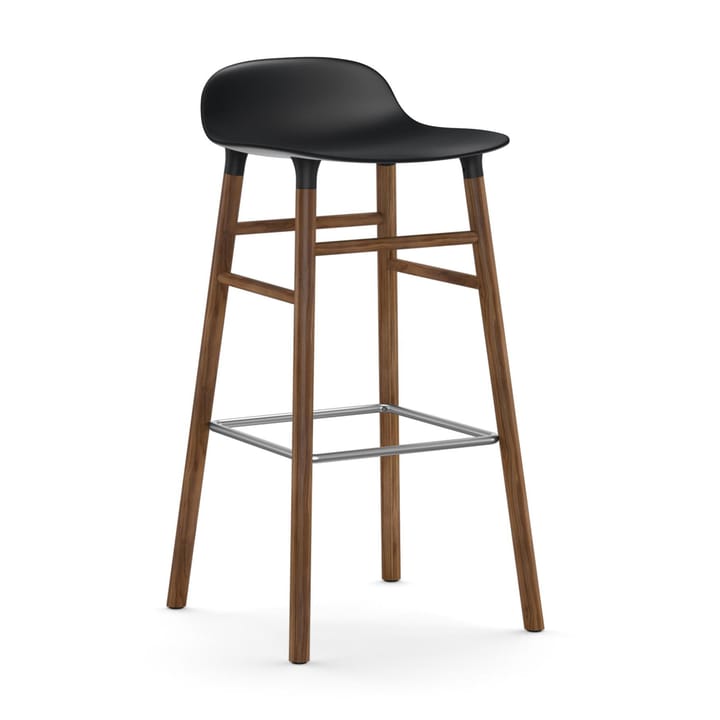 Form barstool walnut legs 75 cm - Black - Normann Copenhagen