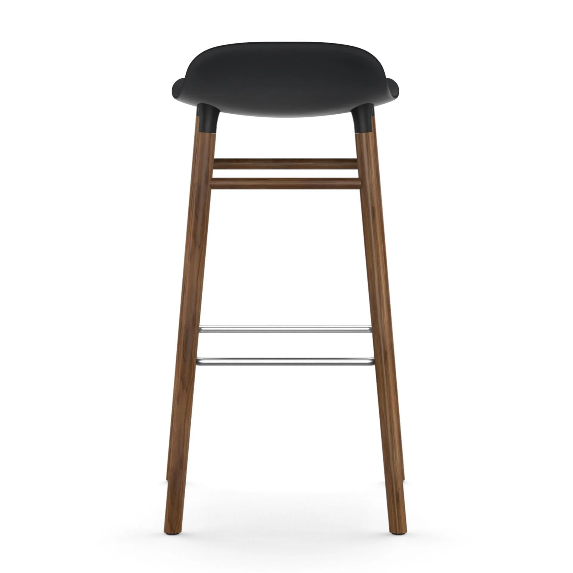 Form barstool walnut legs 75 cm, Black Normann Copenhagen