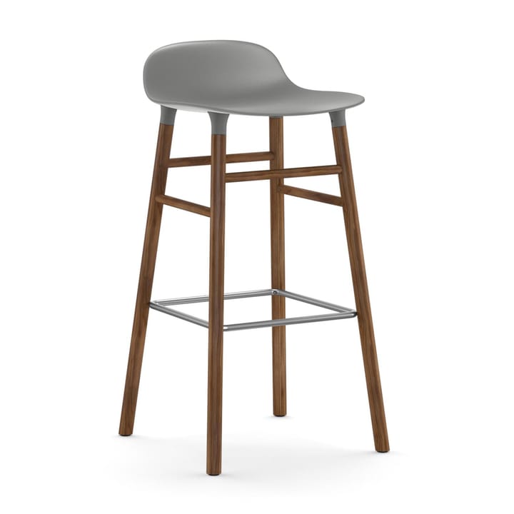 Form barstool walnut legs 75 cm, Grey Normann Copenhagen