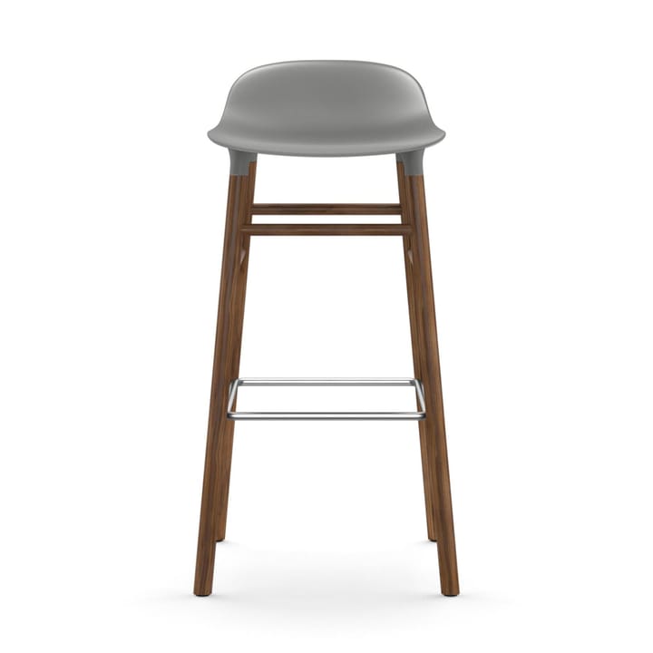 Form barstool walnut legs 75 cm, Grey Normann Copenhagen