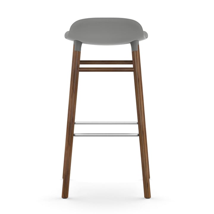 Form barstool walnut legs 75 cm, Grey Normann Copenhagen