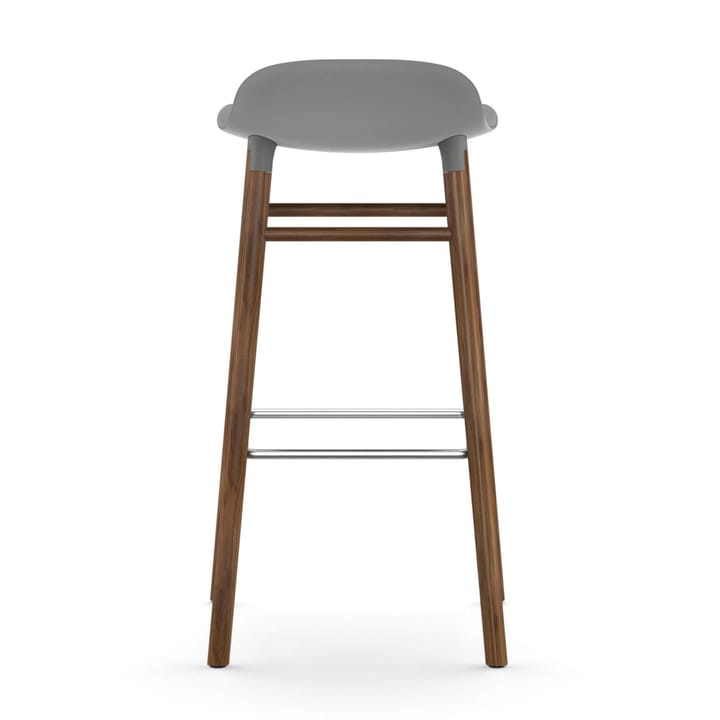 Form barstool walnut legs 75 cm, Grey Normann Copenhagen