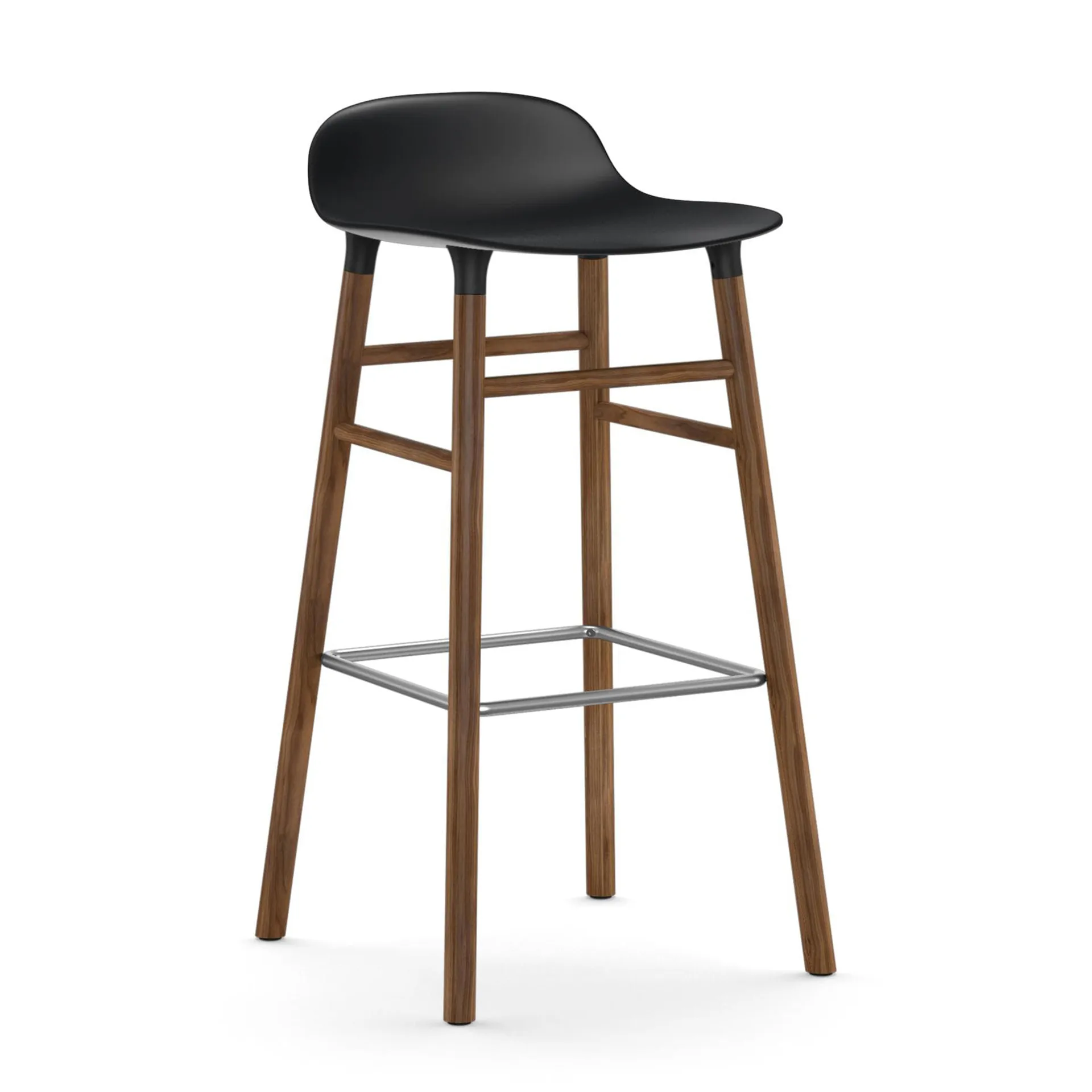 Form barstool walnut legs, Black Normann Copenhagen