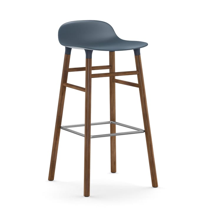 Form barstool walnut legs - Blue - Normann Copenhagen