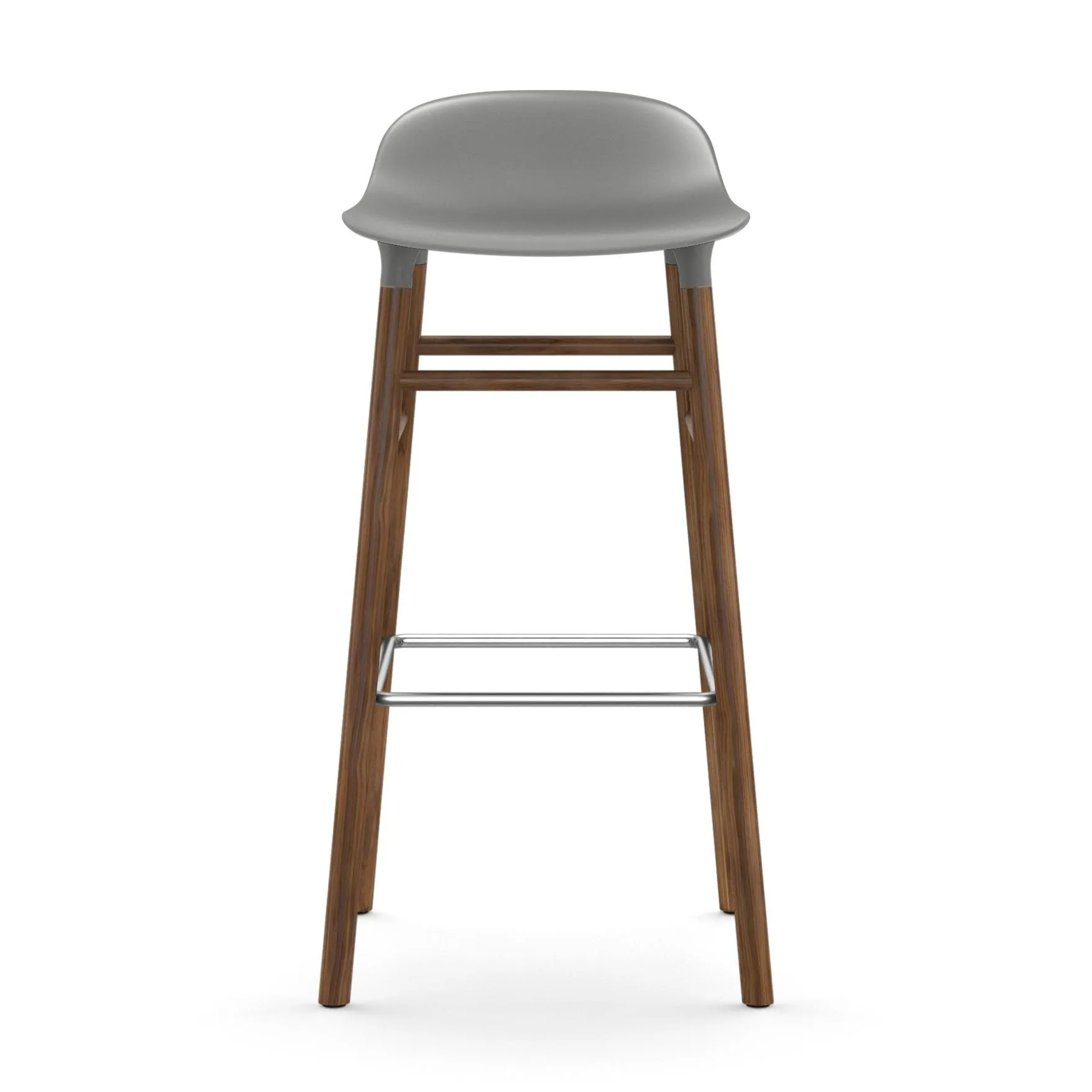 Form barstool walnut legs, Grey Normann Copenhagen