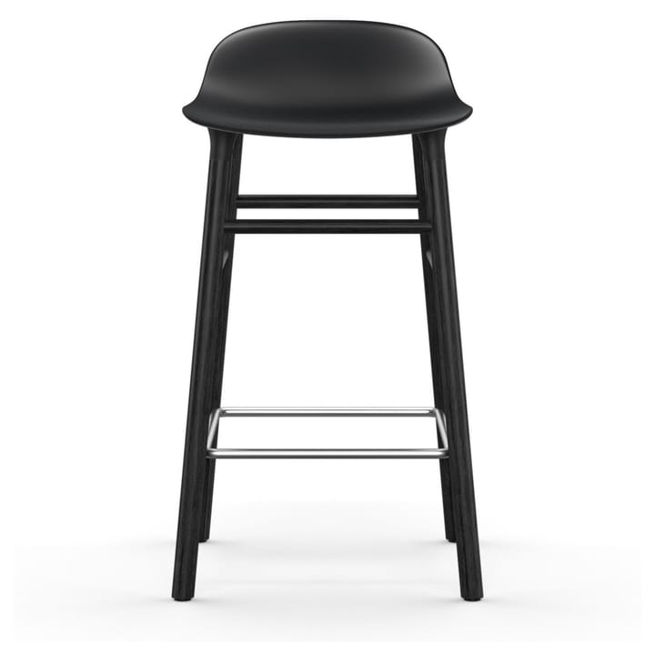 Form Chair barstool varnished oak legs 65 cm, Black Normann Copenhagen