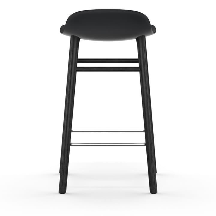 Form Chair barstool varnished oak legs 65 cm, Black Normann Copenhagen