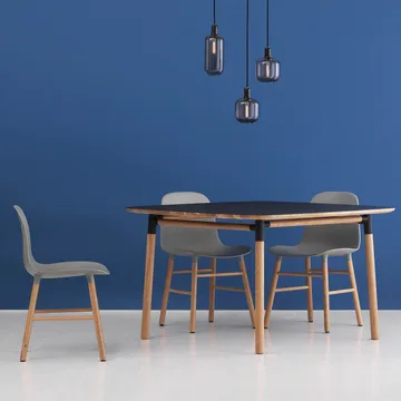 Form dining table 120x120 cm - Green. oak legs - Normann Copenhagen