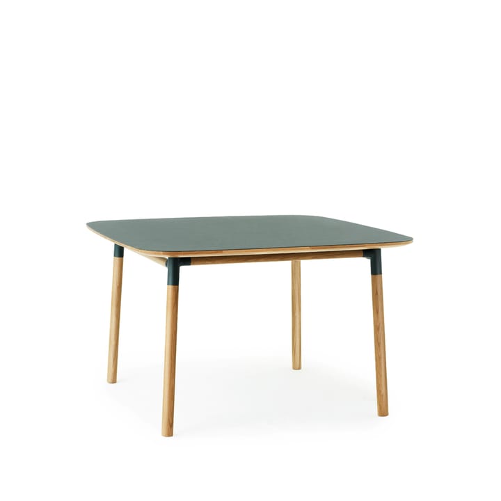 Form dining table, Green. oak legs. 120x120 cm Normann Copenhagen
