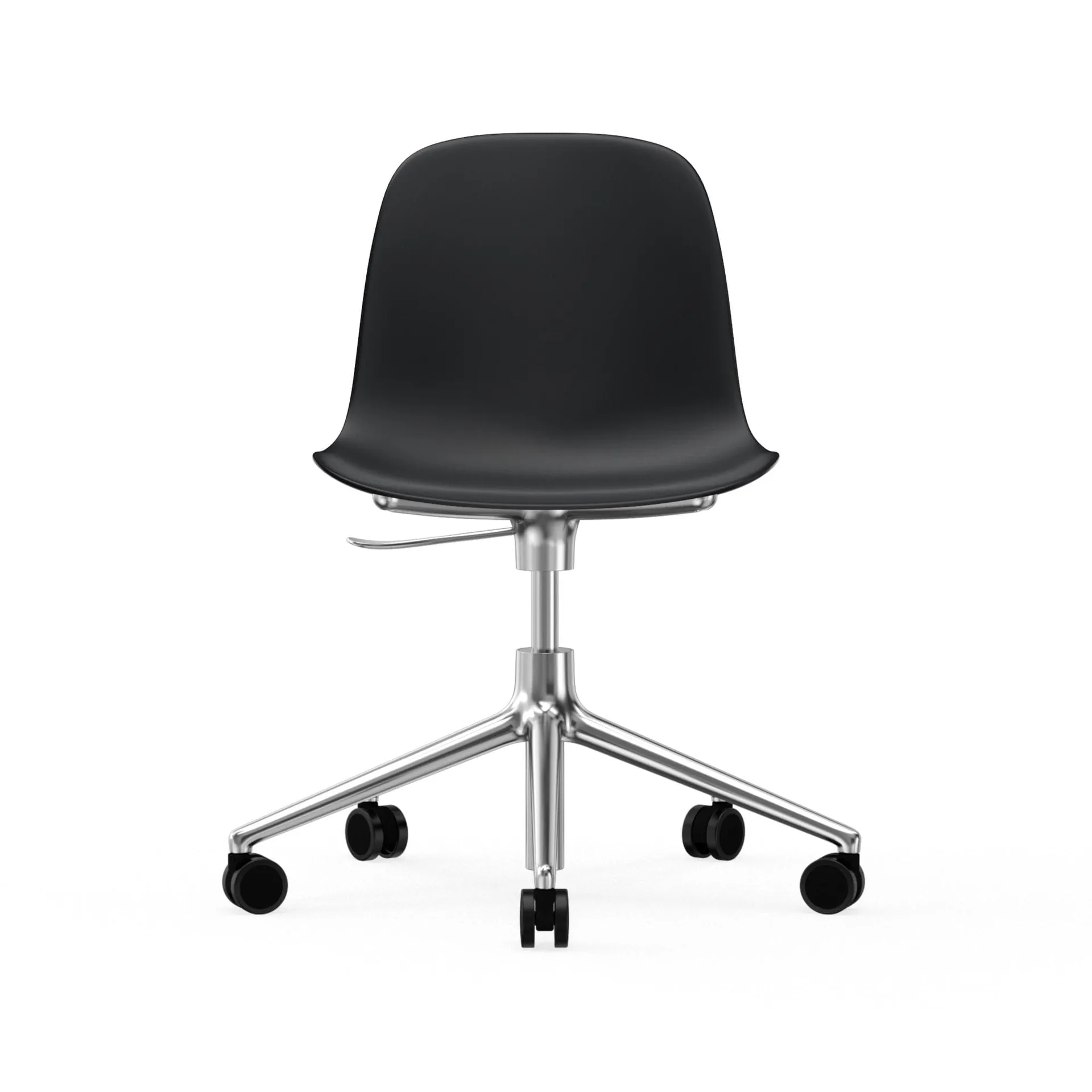 Form swivel chair, 5W office chair, Black, aluminium, wheels Normann Copenhagen