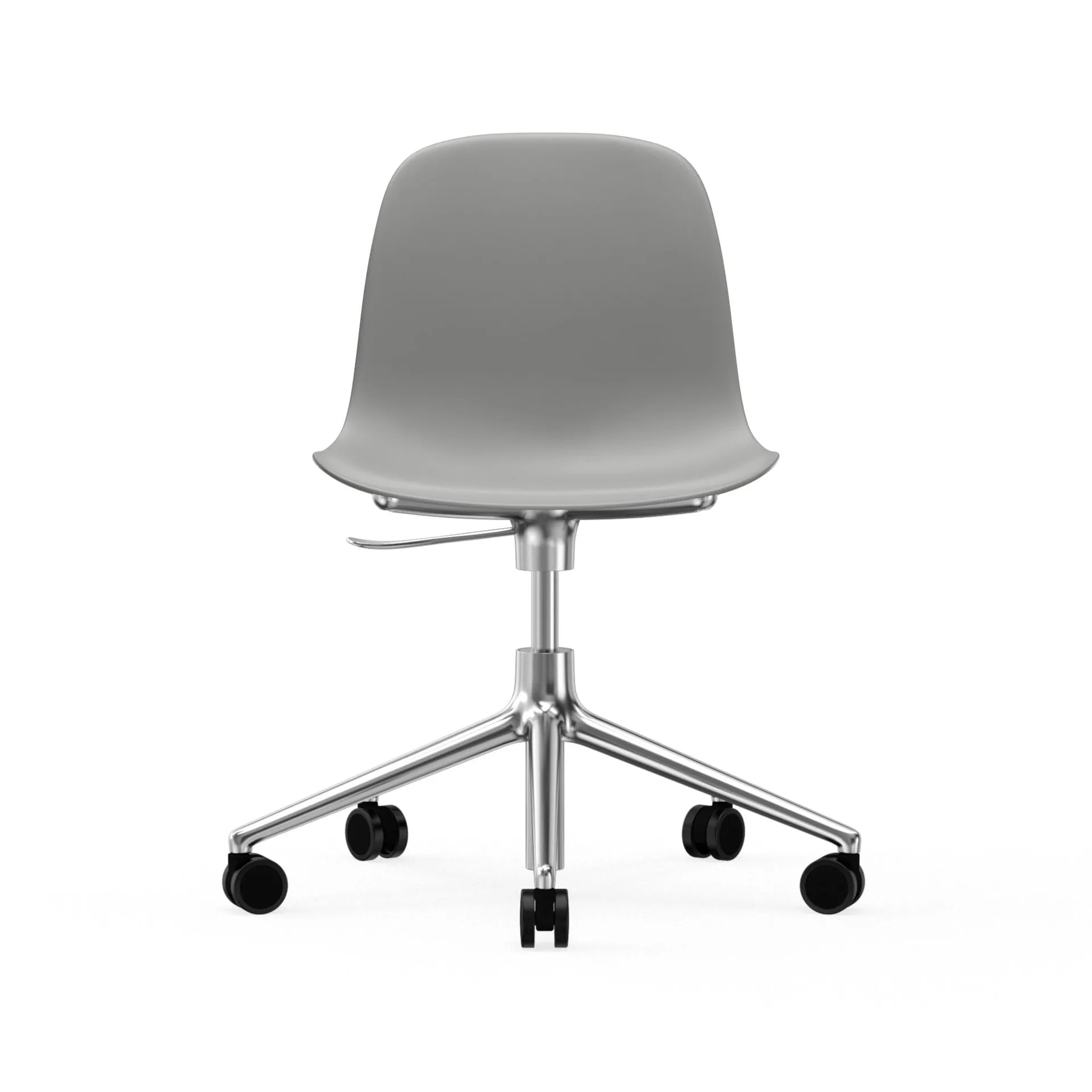 Form swivel chair, 5W office chair, Grey, aluminium, wheels Normann Copenhagen