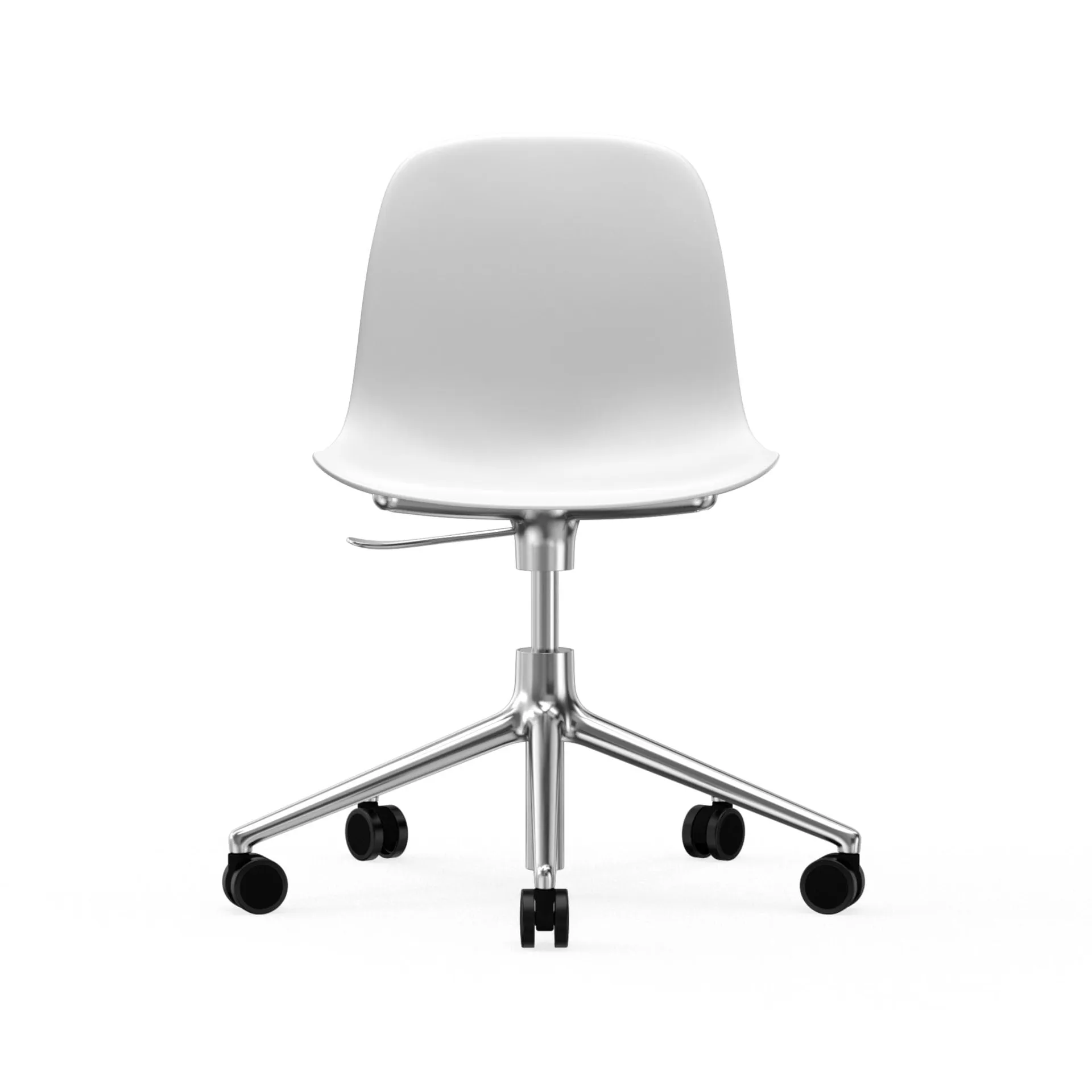 Form swivel chair, 5W office chair, White, aluminium, wheels Normann Copenhagen