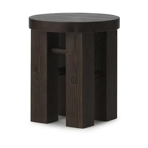 Fyr round stool 45 cm - Dark brown, Ø40x45 cm - Normann Copenhagen
