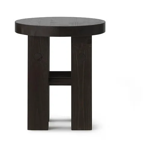 Fyr round stool 45 cm, Dark brown, Ø40x45 cm Normann Copenhagen