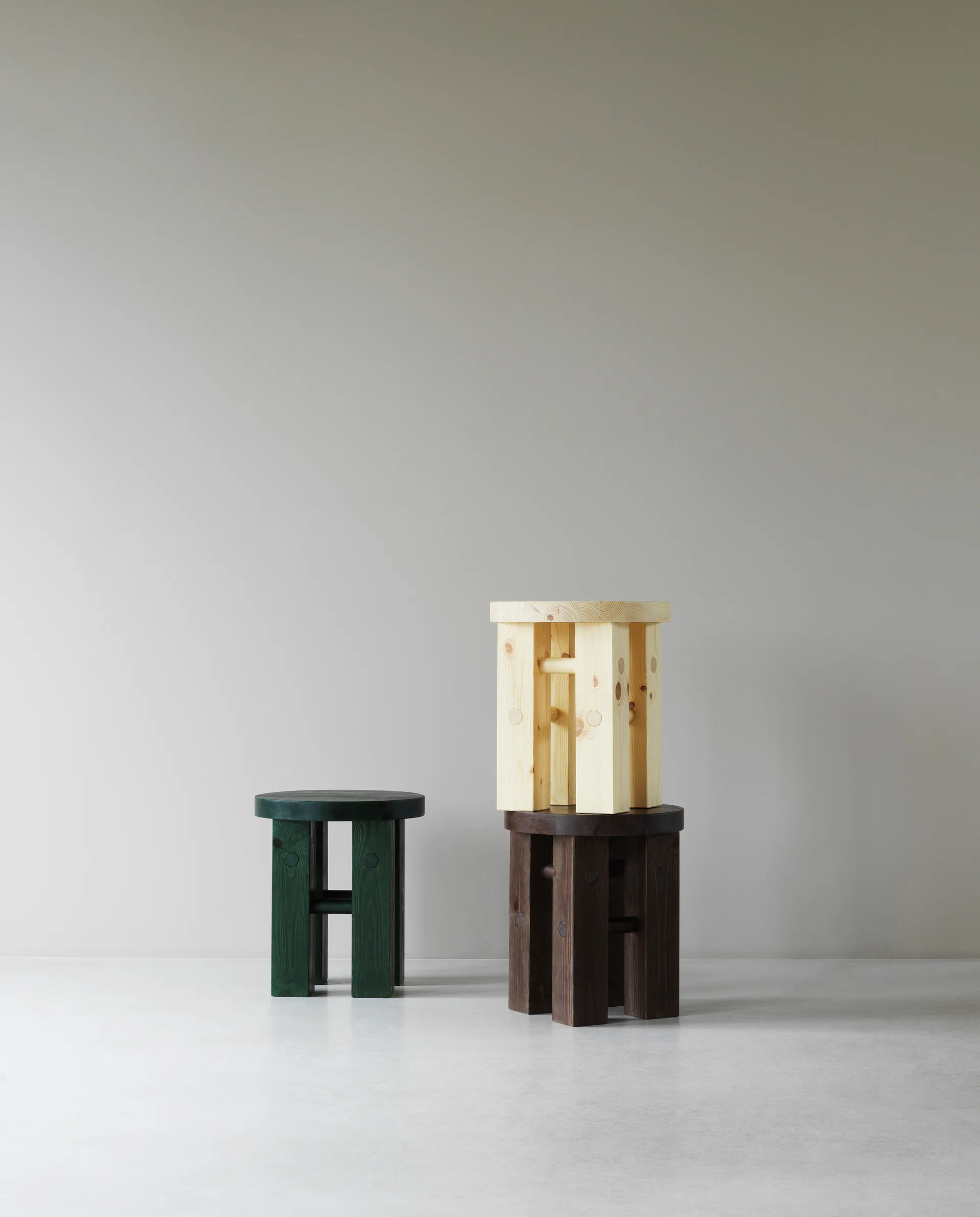 Fyr round stool 45 cm, Pine, Ø40x45 cm Normann Copenhagen