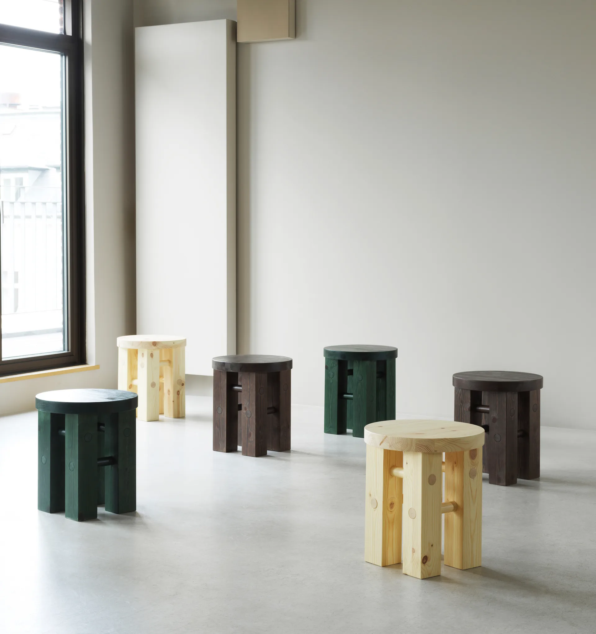 Fyr round stool 45 cm, Pine, Ø40x45 cm Normann Copenhagen
