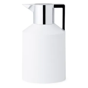 Geo thermos jug 1.5 l - white-silver - Normann Copenhagen