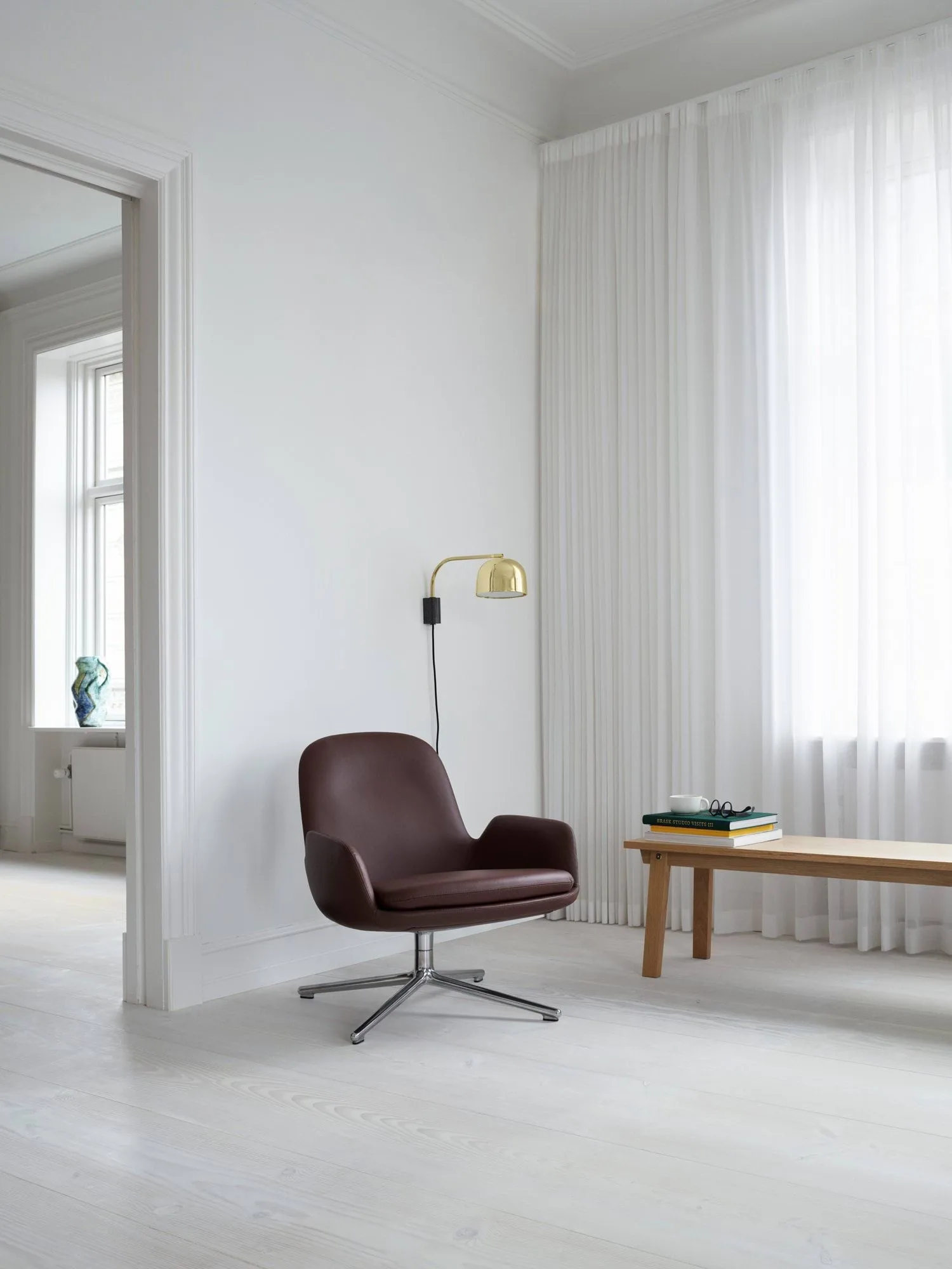 Grant wall lamp, Brass, small- steel, granite Normann Copenhagen