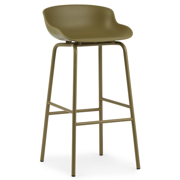 Hyg barstool metal legs 75 cm - Olive-green - Normann Copenhagen