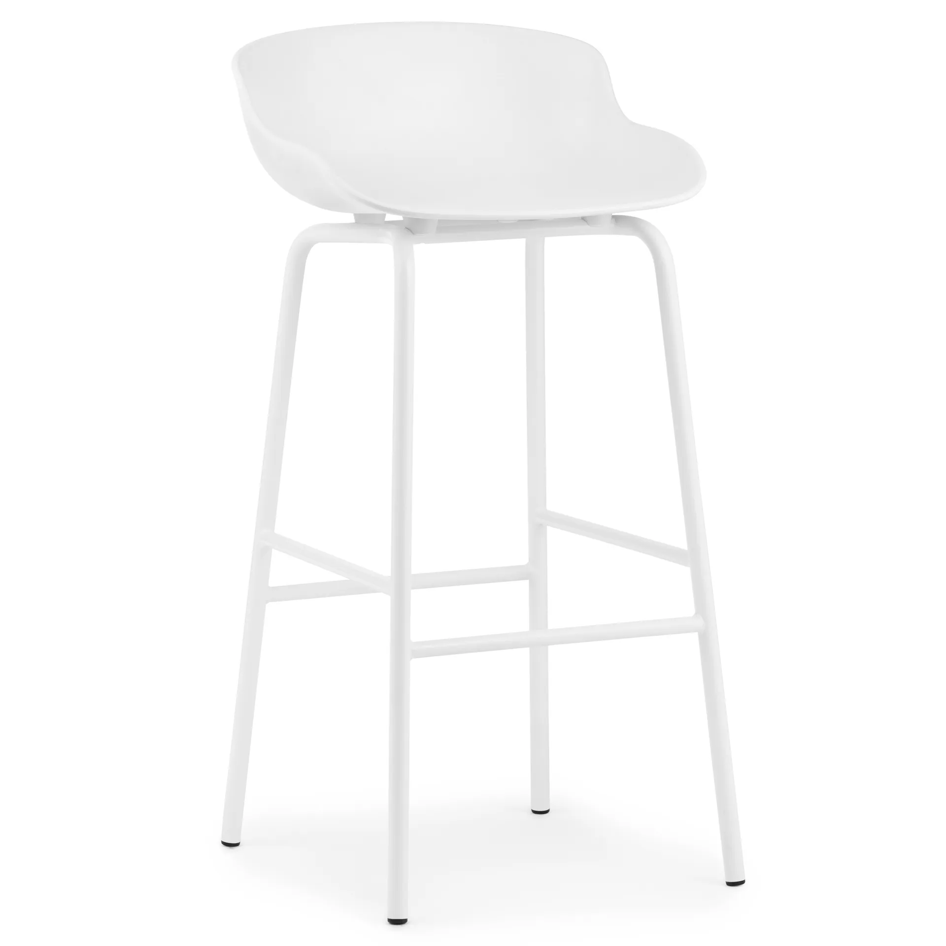 Hyg barstool metal legs 75 cm, White Normann Copenhagen