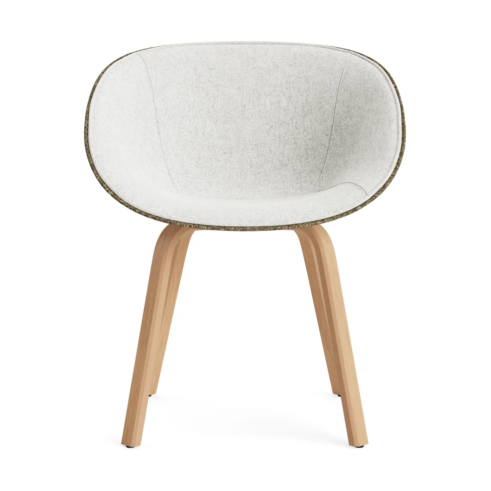 Mat Armchair armchair front upholstered, Hallingdal 110-seaweed-beech Normann Copenhagen