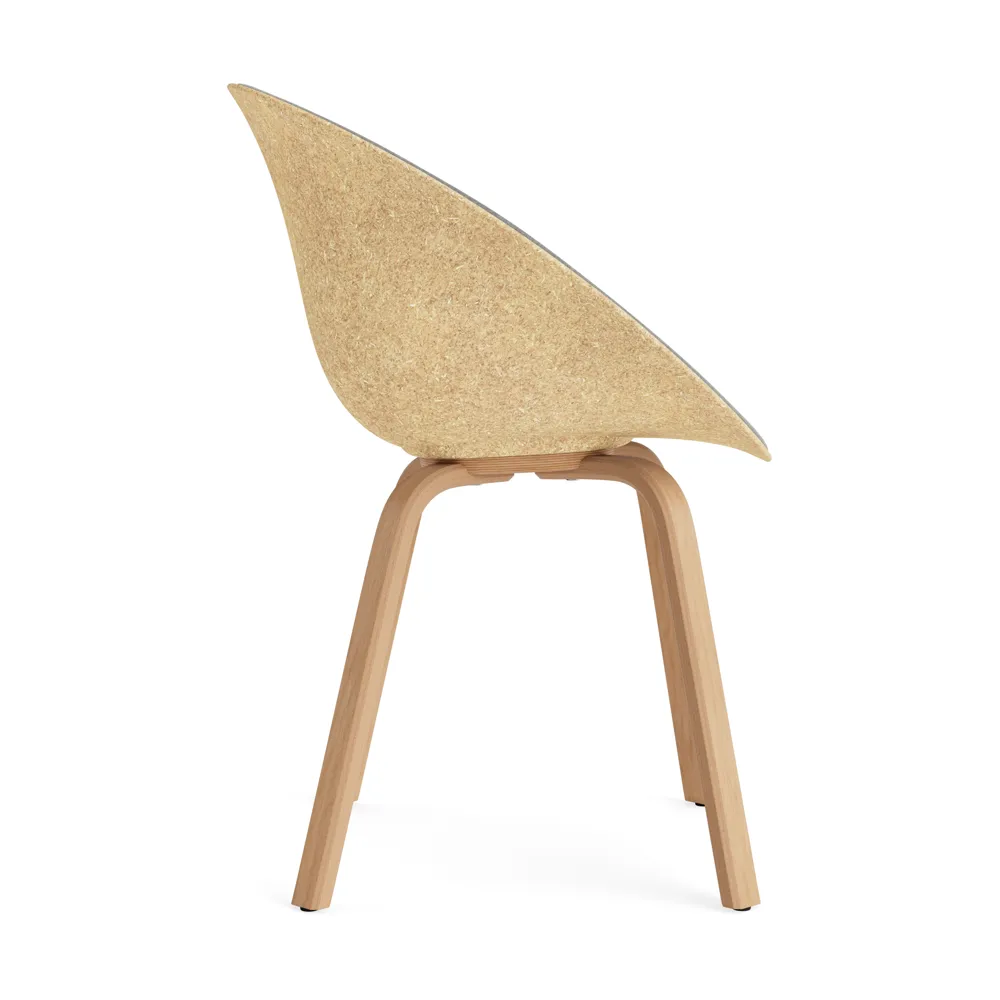 Mat Armchair armchair front upholstered, Remix 133-hemp-beech Normann Copenhagen