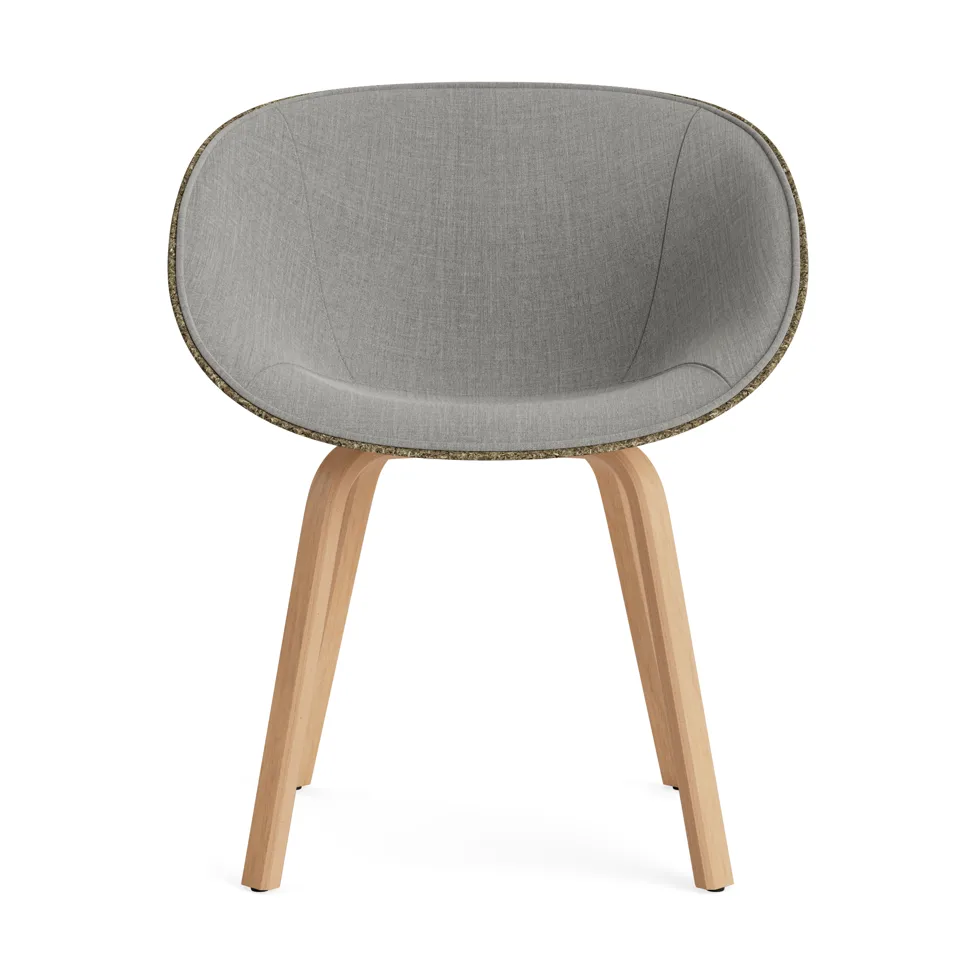 Mat Armchair armchair front upholstered, Remix 133-seaweed-beech Normann Copenhagen