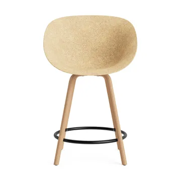 Mat Bar Armchair armchair 65 cm - Hemp-beech-black steel - Normann Copenhagen