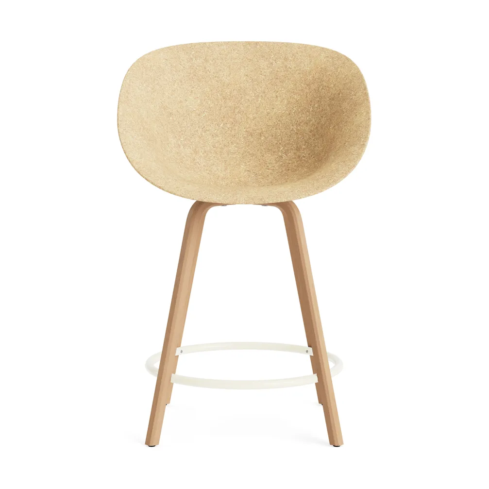 Mat Bar Armchair armchair 65 cm, Hemp-beech-cream steel Normann Copenhagen
