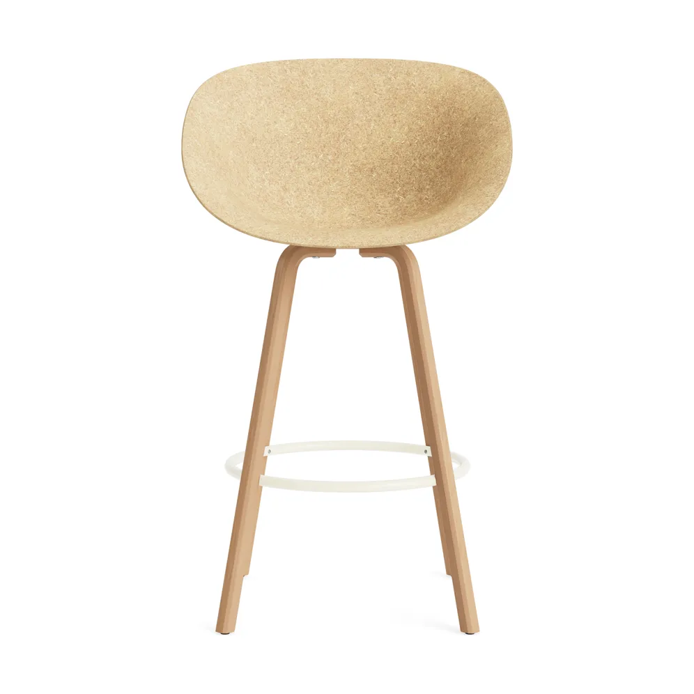 Mat Bar Armchair armchair 75 cm, Hemp-beech-cream steel Normann Copenhagen