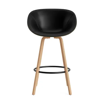 Mat Bar Armchair armchair front-upholstered 75 cm - Ultra 41599-seaweed-beech-black steel - Normann Copenhagen