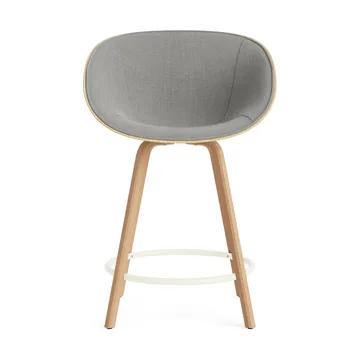 Mat Bar Armchair front-upholstered 65 cm - Remix 133-hemp-beech-cream steel - Normann Copenhagen