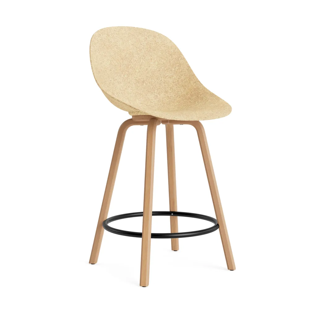 Mat Bar Chair bar stool 65 cm, Hemp-beech-black steel Normann Copenhagen
