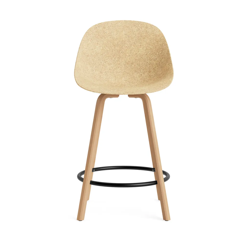 Mat Bar Chair bar stool 65 cm, Hemp-beech-black steel Normann Copenhagen
