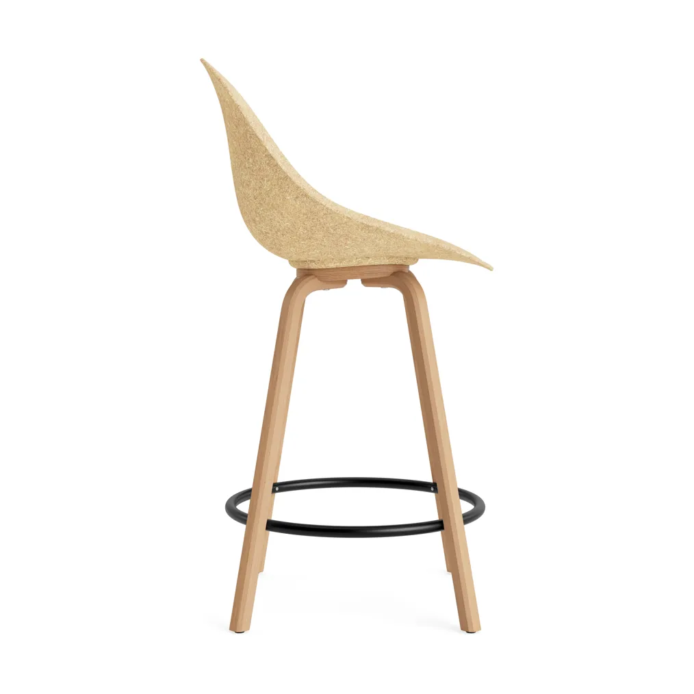 Mat Bar Chair bar stool 65 cm, Hemp-beech-black steel Normann Copenhagen
