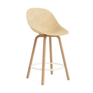 Mat Bar Chair bar stool 65 cm - Hemp-beech-cream steel - Normann Copenhagen