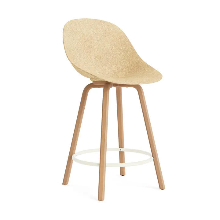 Mat Bar Chair bar stool 65 cm - Hemp-beech-cream steel - Normann Copenhagen