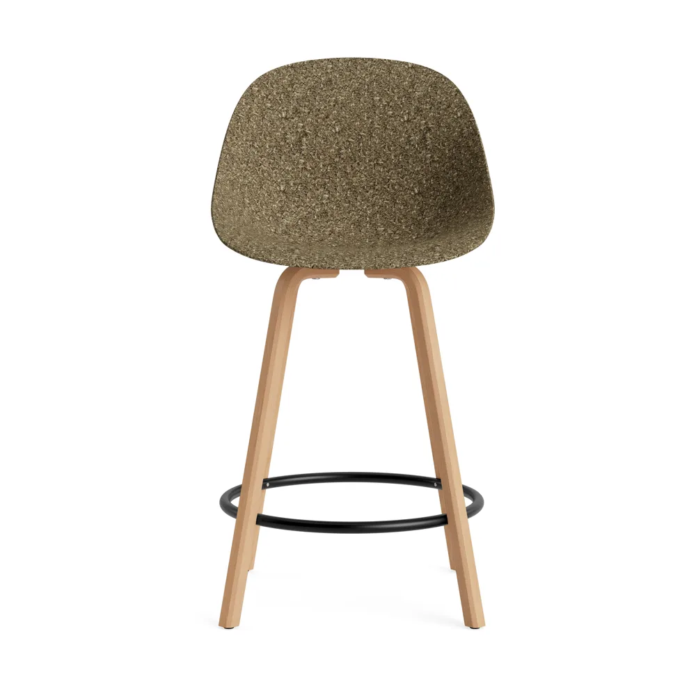 Mat Bar Chair bar stool 65 cm, Seaweed-beech-black steel Normann Copenhagen